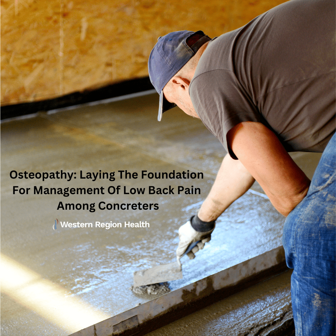 Osteopathy Laying The Foundation For Management Of Low Back Pain Among